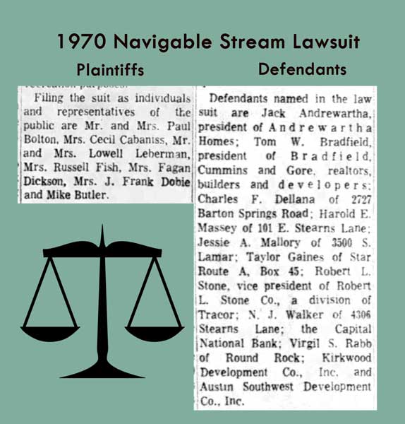 Navigable Stream Lawsuit Plaintiffs and Defendants