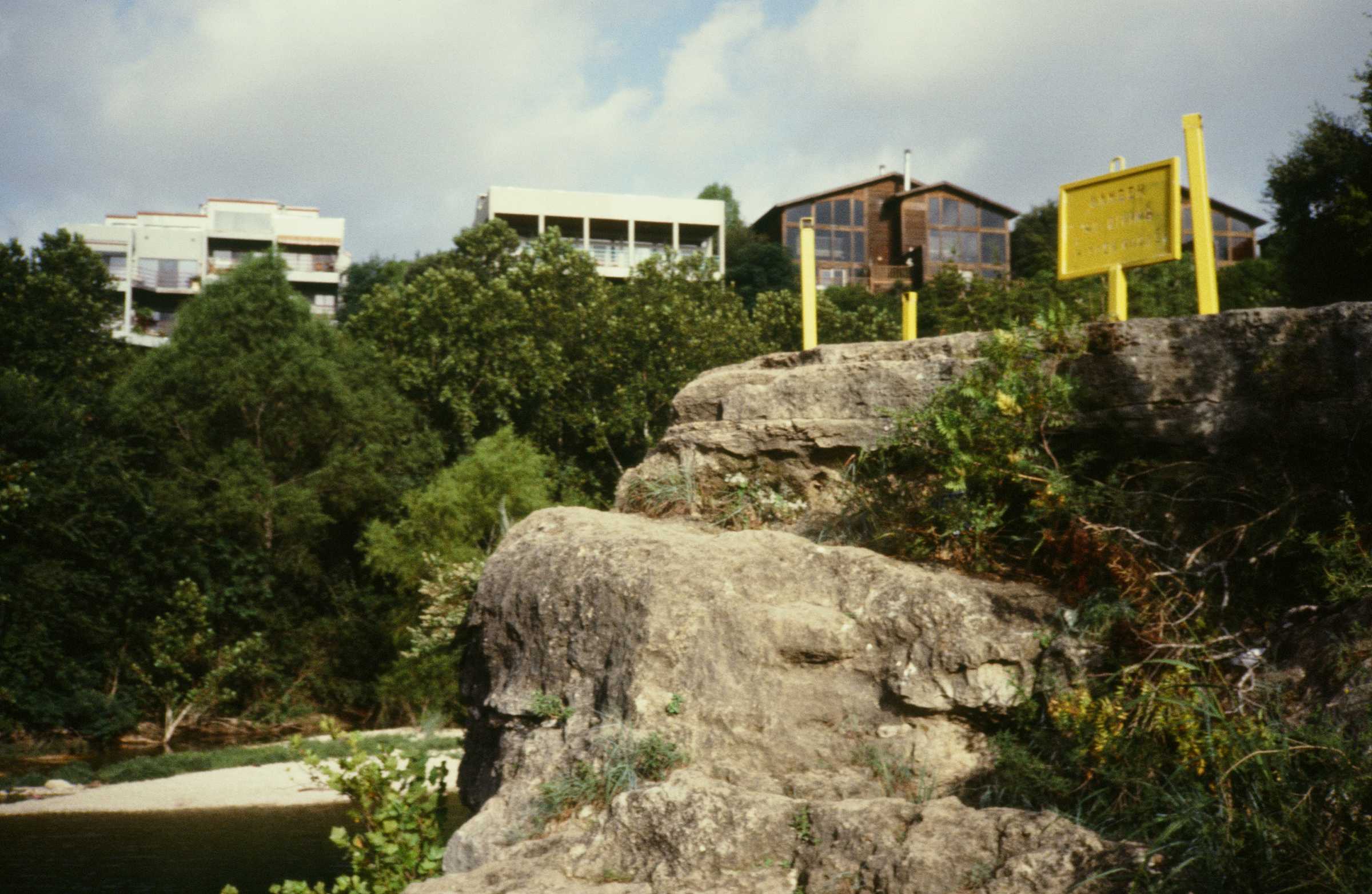 Homes overlooking Barton Creek at Campbell's Hole (Joe Riddell Personal Collection)