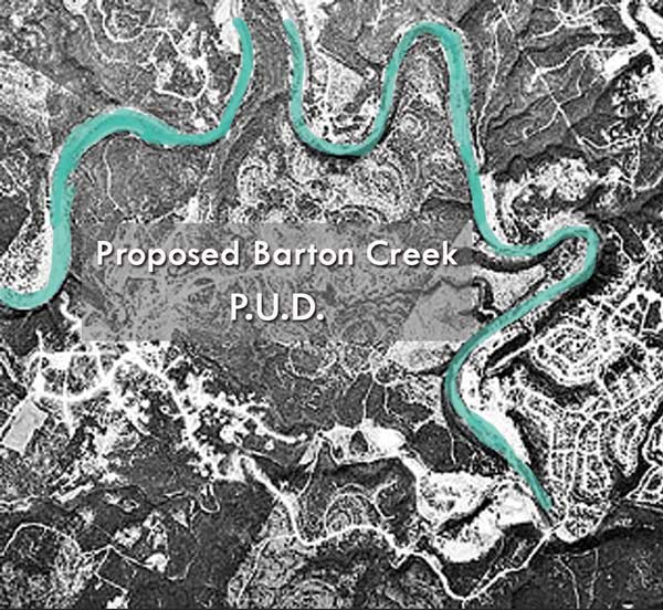 Aerial Map of Proposed PUD in Barton Creek Area