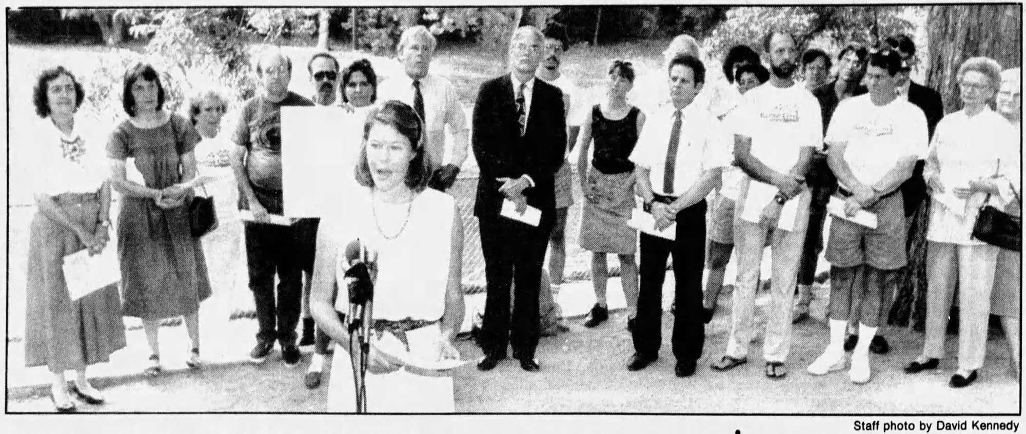 Environmental groups come together to present guidelines to protect Barton Springs and Barton Creek (Austin American-Statesman, July 26, 1991)