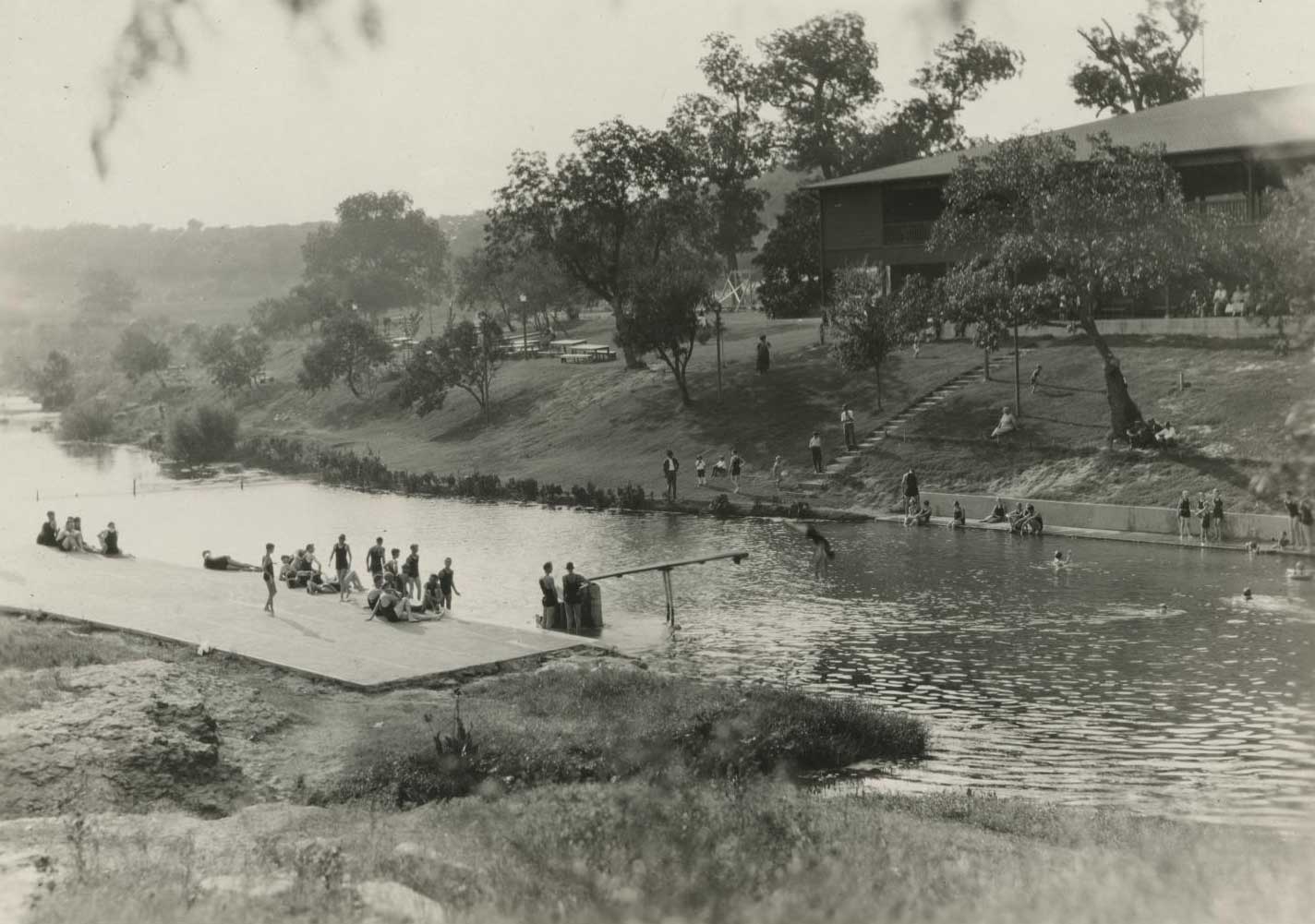 Photo of Barton Springs from 1922